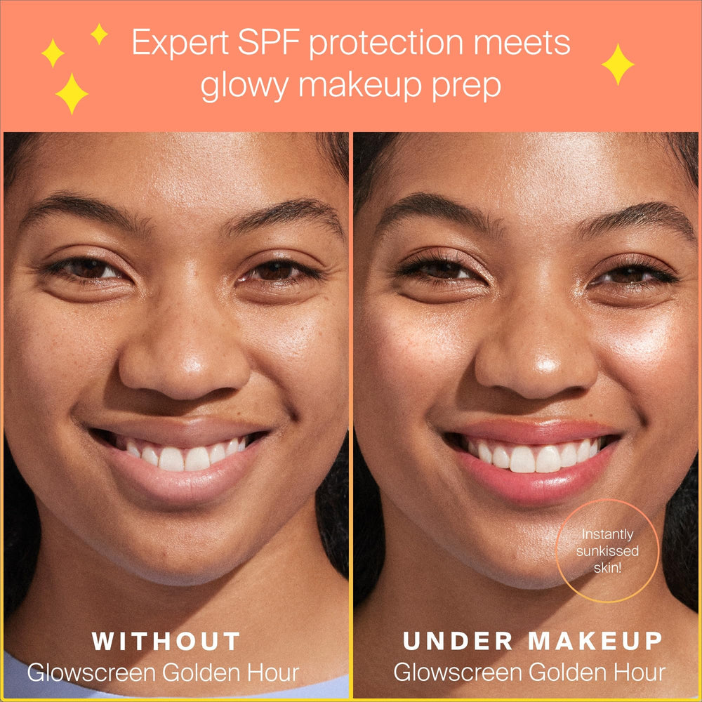 Supergoop Glowscreen Or Doré — filtre lumière bleue pour écran protégé et hydraté.