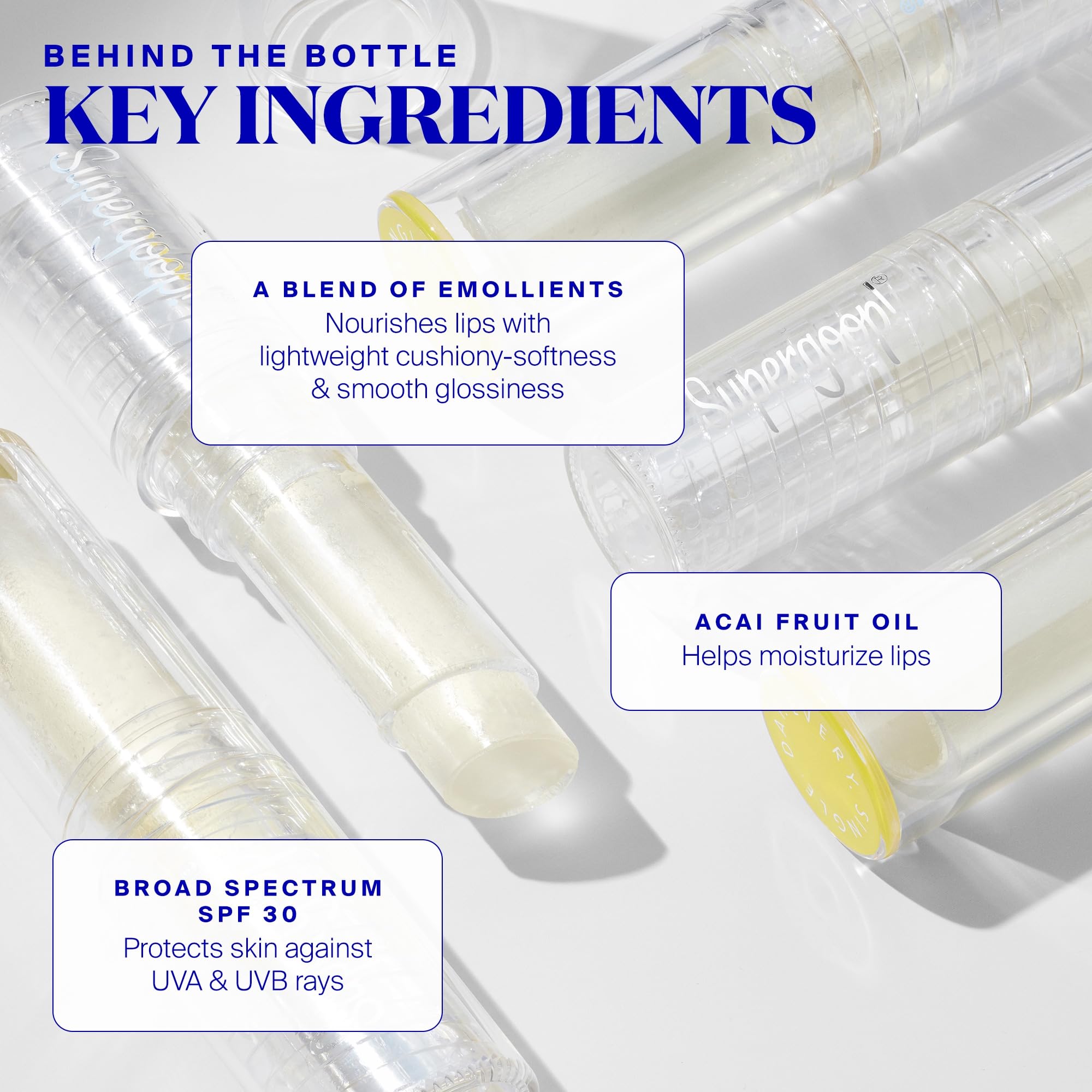 Supergoop! Ingrédients émollients et extrait de fleur de colza nourrissants.
