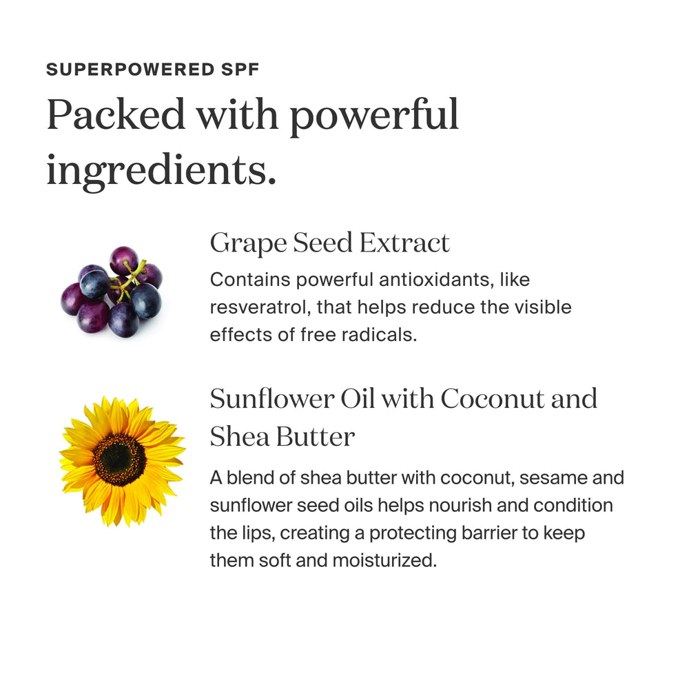 Supergoop Lipscreen Shine SPF40 brillance naturelle sur les lèvres, idéal au quotidien.