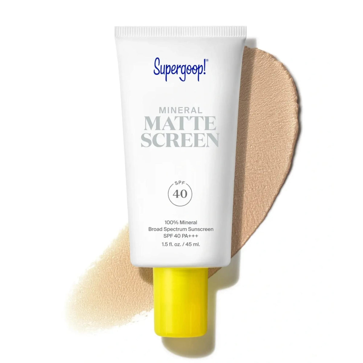 Supergoop! Mattescreen en bouteille 45 ml prête pour la protection quotidienne légère.
