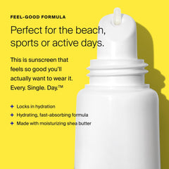 Application du baume acai SPF30 pour lèvres sensibles.