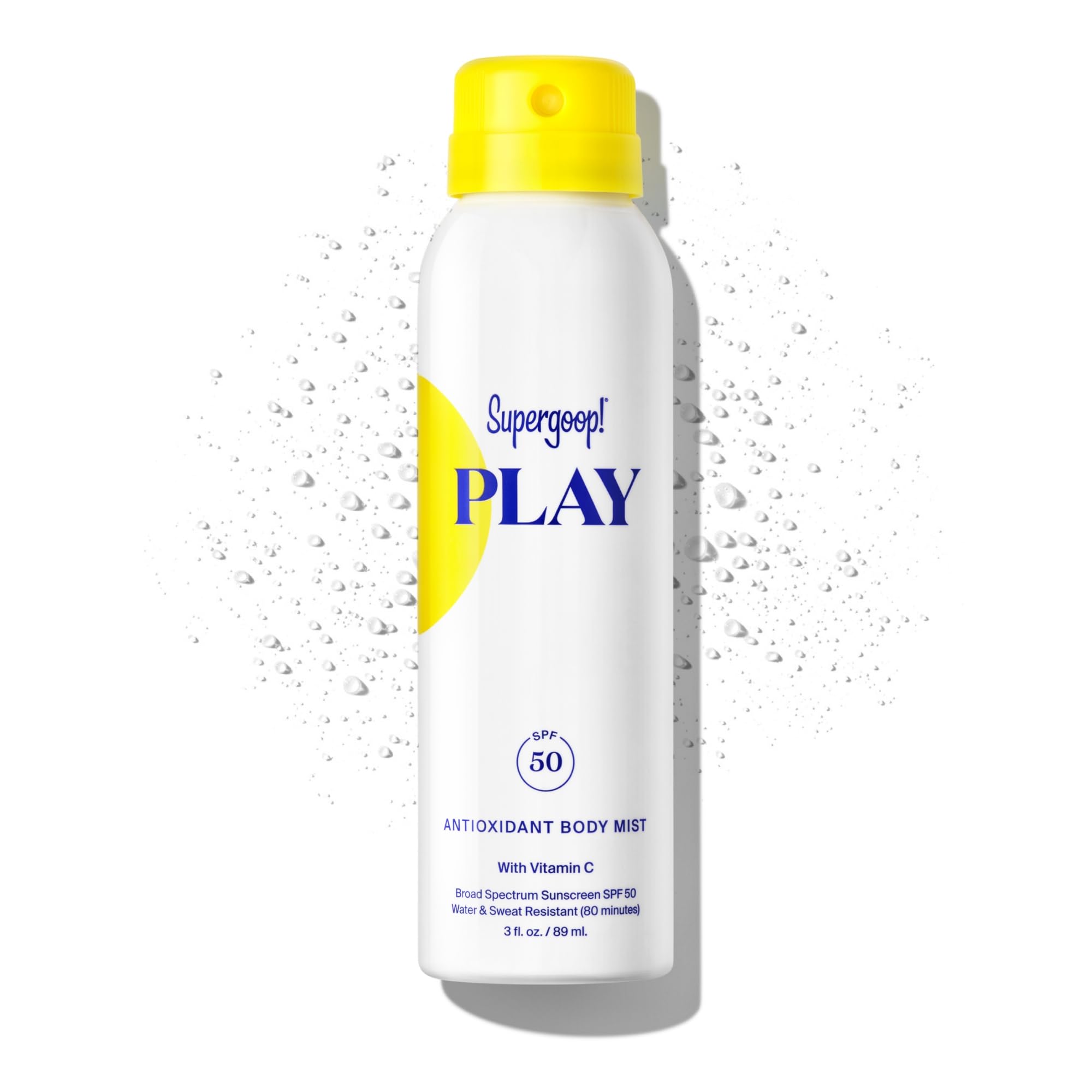 Supergoop! PLAY Brume Corps Antioxydante Vitamine C, protection légère pour le quotidien.