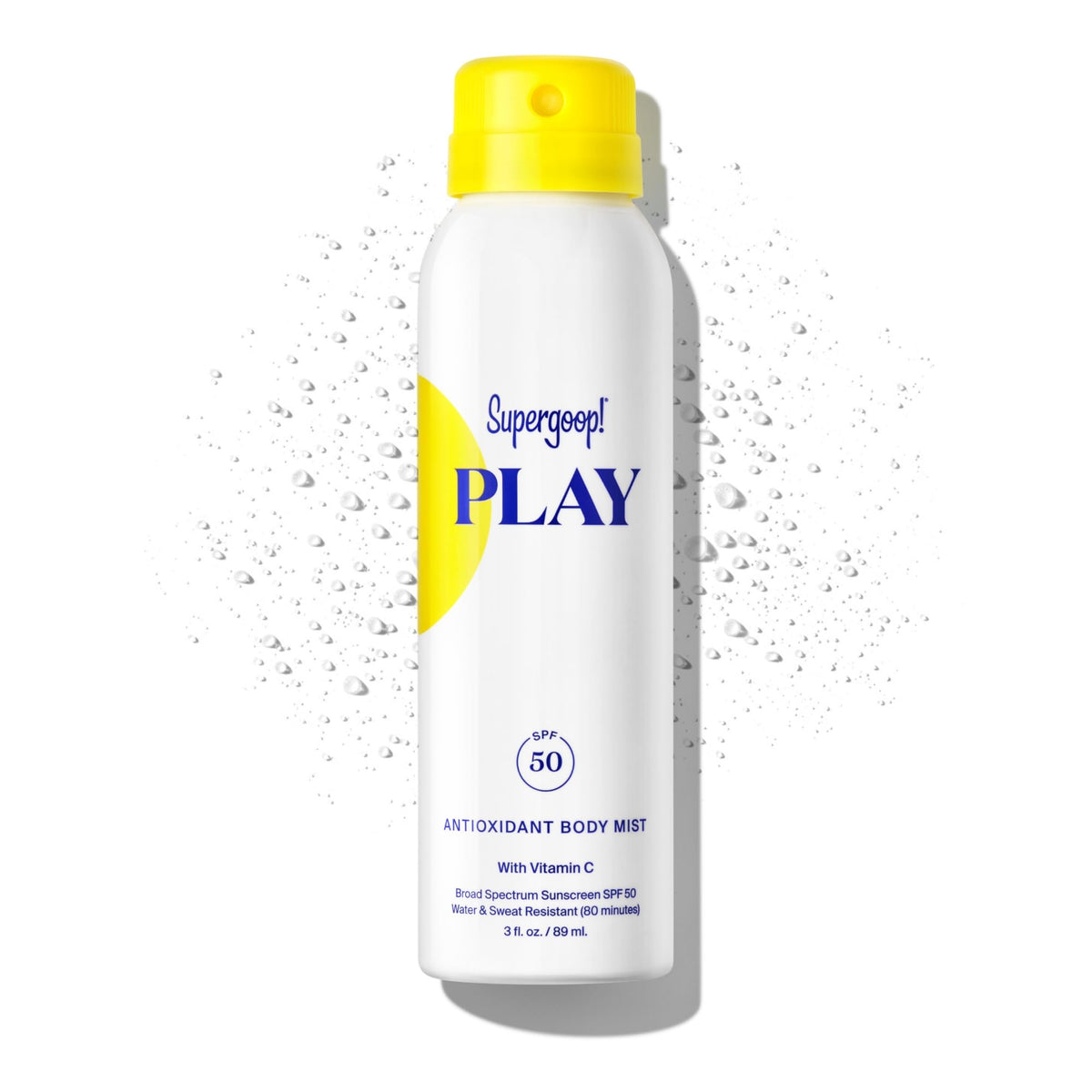 Supergoop! PLAY Brume Corps Antioxydante Vitamine C, protection légère pour le quotidien.