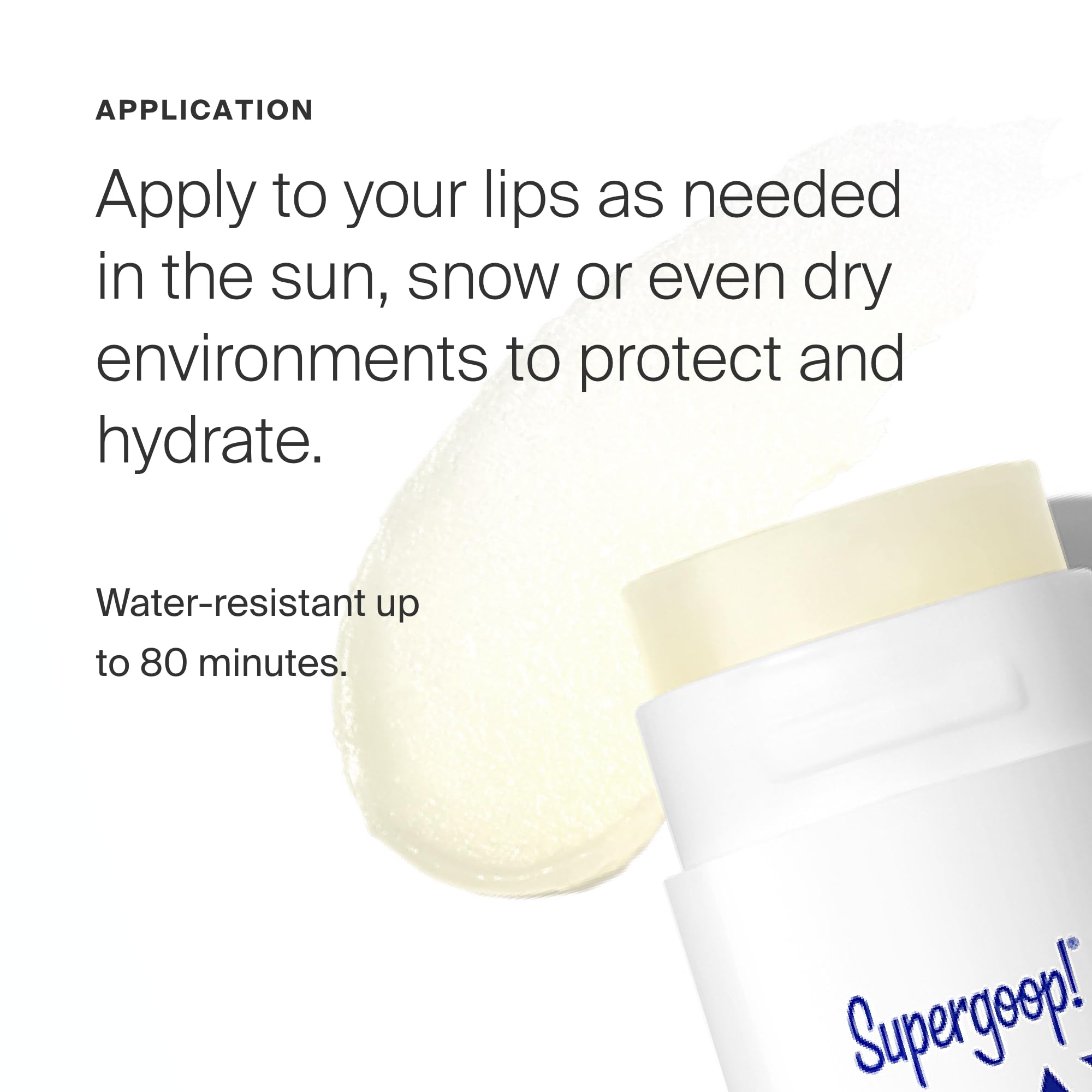 Supergoop PLAY Lip Shield SPF30 lèvres protégées même en plein soleil.
