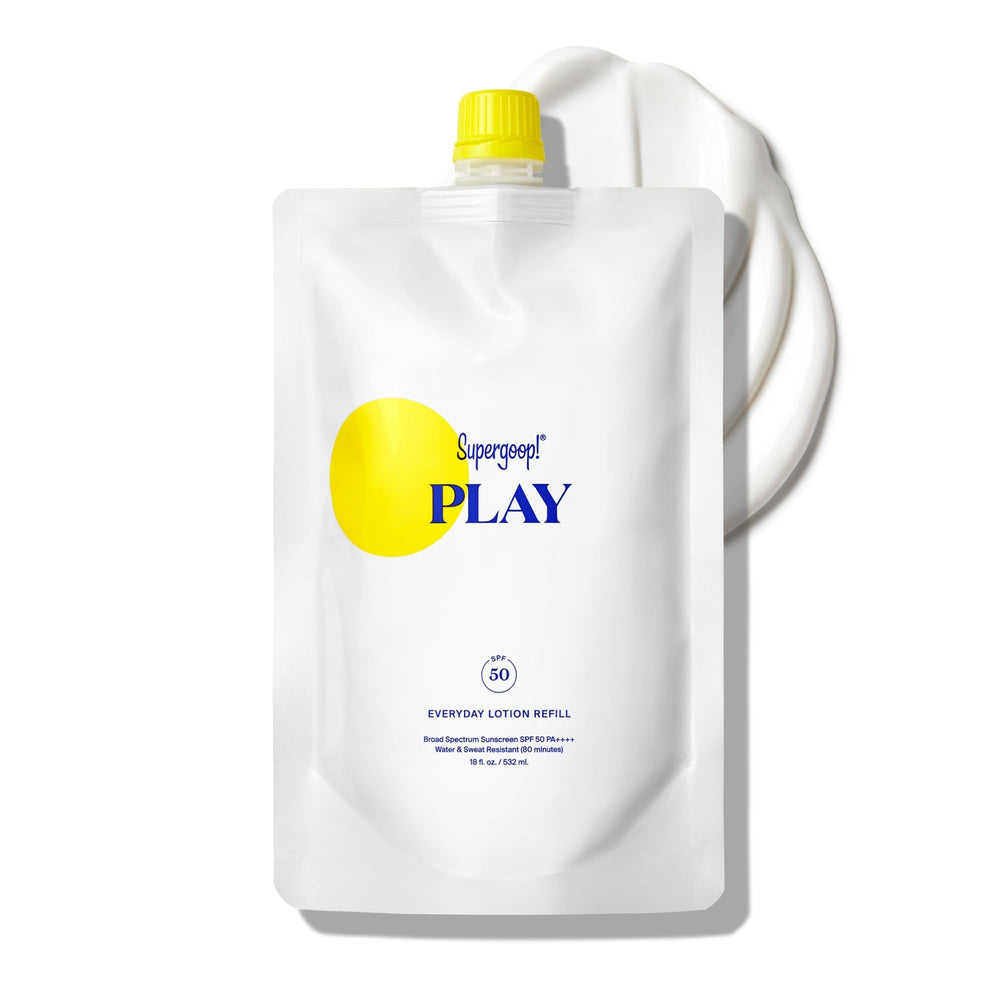Supergoop PLAY SPF50, bouteille-pompe prête à l’emploi sur visage et corps