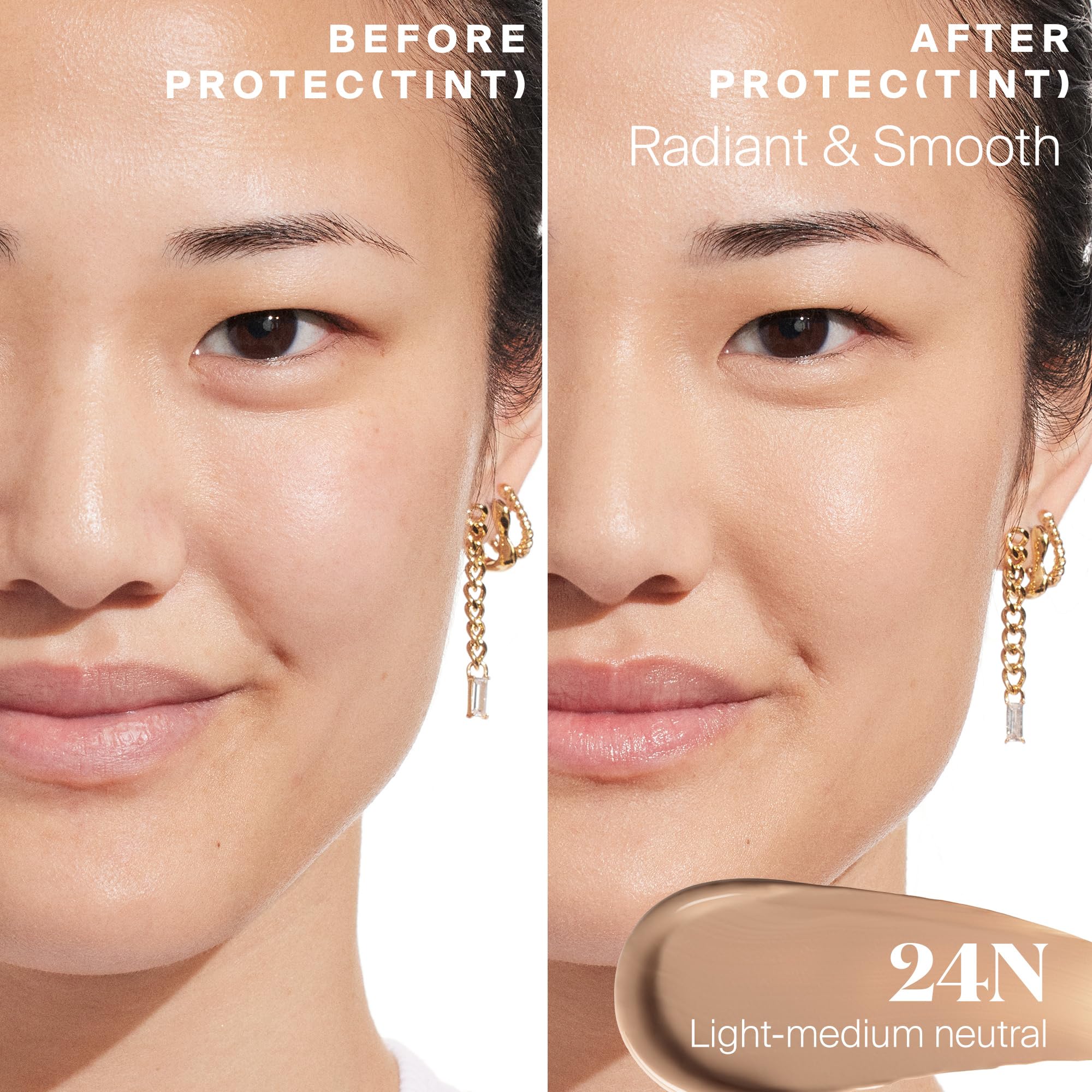 Supergoop Protec(tint) - Finition naturelle qui s'estompe rapidement sur la peau.