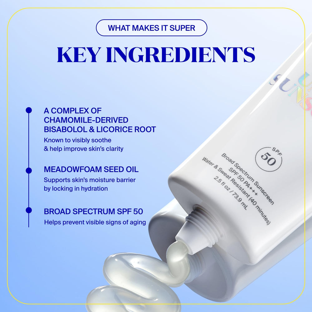 Ingrédients Bisabolol pour apaiser la peau et clarifier.