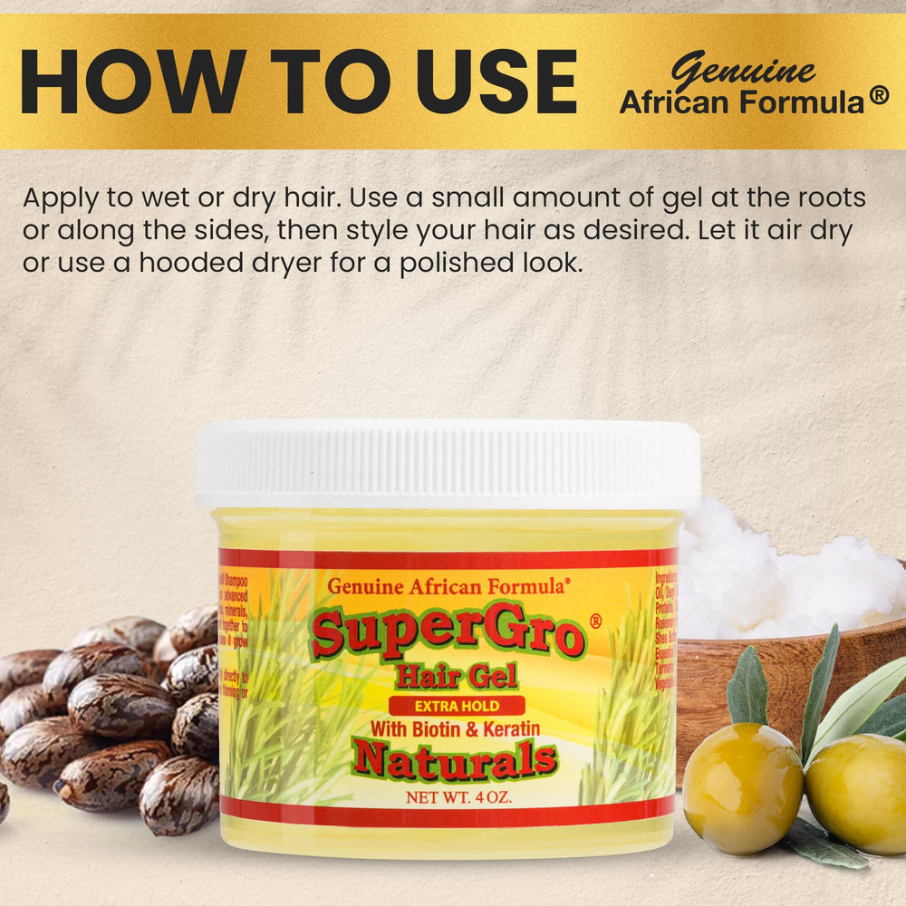 Soin des cheveux et cuir chevelu par les ingrédients naturels SuperGro