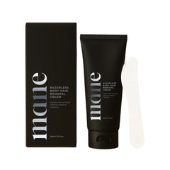 Superior Mane crème dépilatoire sans rasoir, spatule d’application pour usage pratique.