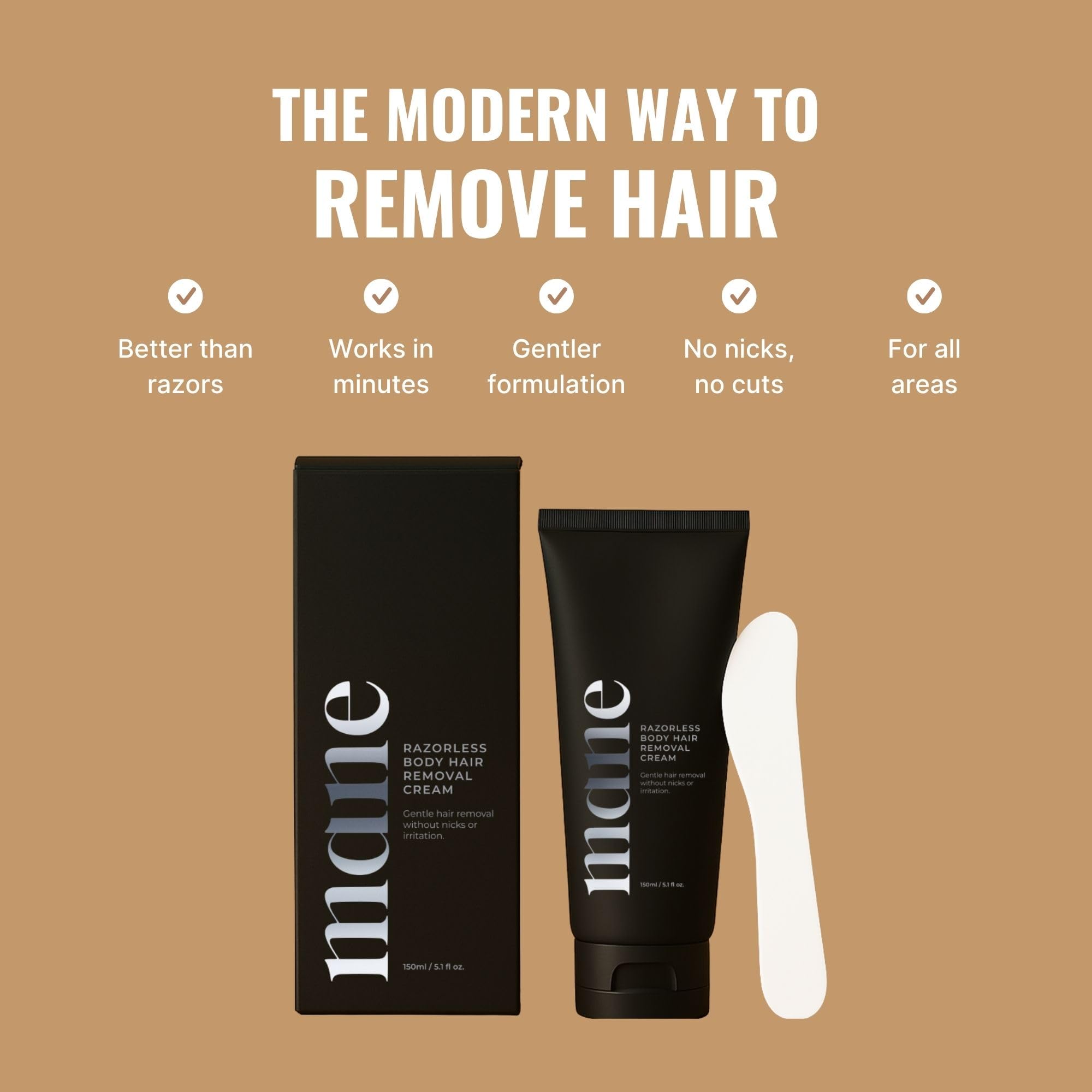 Superior Mane spatule d’application montrée pour une application sûre.