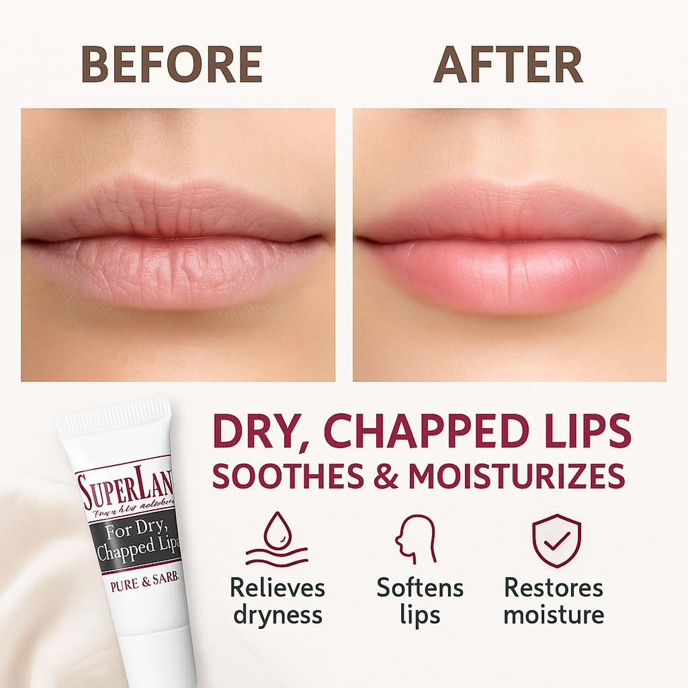 Huile de jojoba et lanoline pure pour lèvres douces