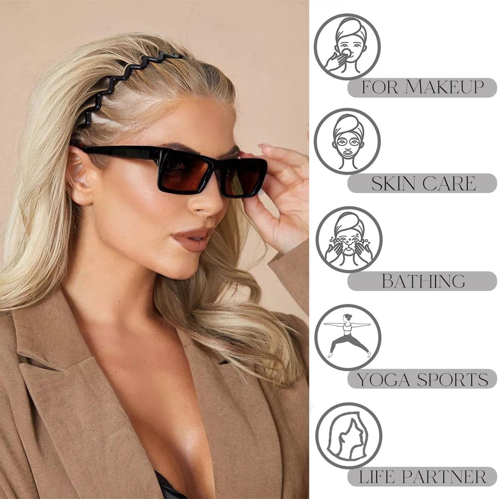 Supgoodom serre-tête zigzag coloré, accessoire pratique pour cheveux rebelles