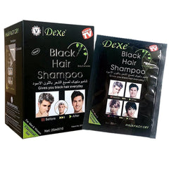 SUPGUDER Dexe shampooing-cheveux-noirs: couleur noire temporaire facile à appliquer