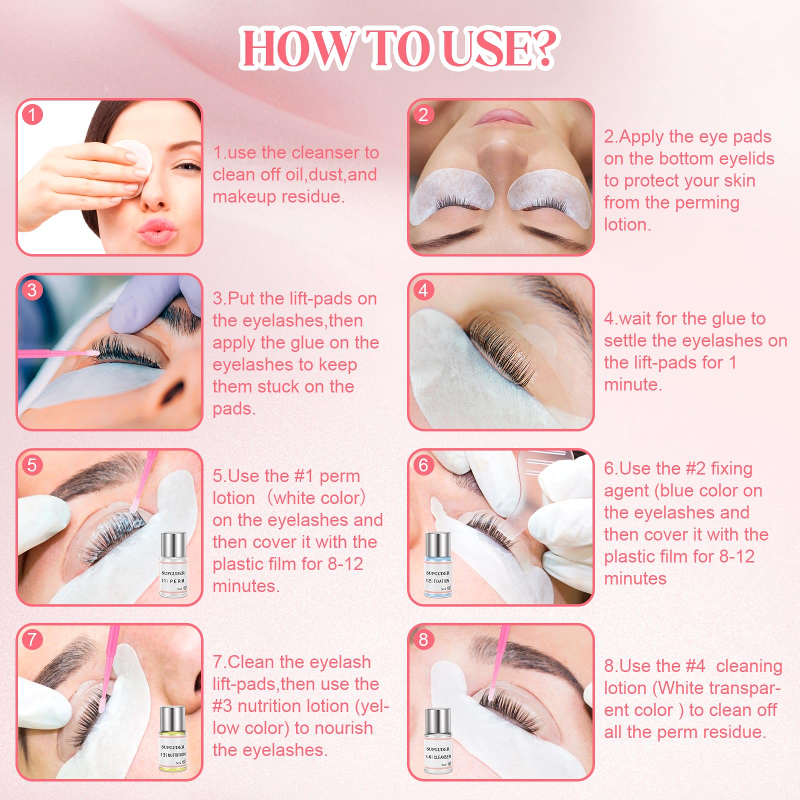 SUPGUDER accessoires-beaute inclus dans le kit lash lift