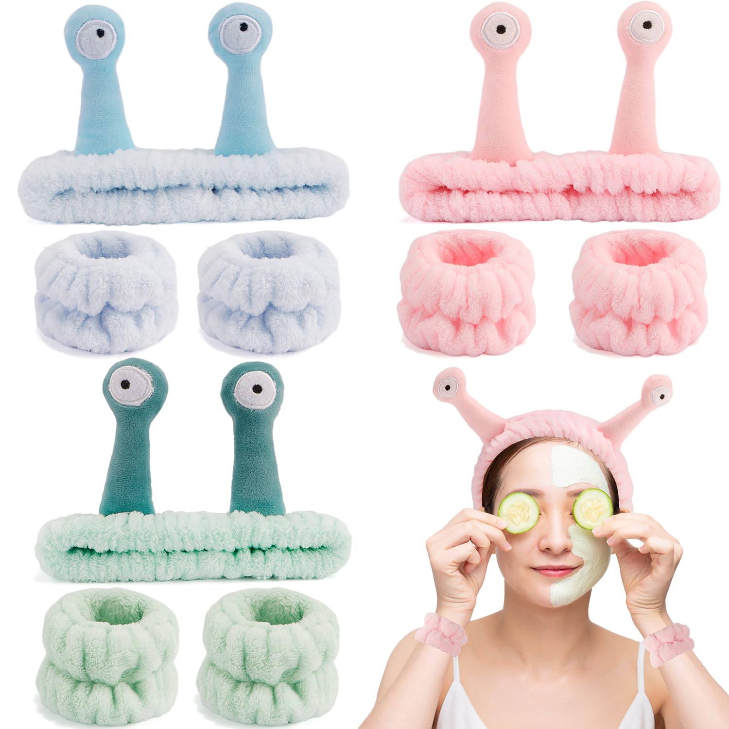 Bandeau SuPoo pour spa visage en microfibre doux et absorbant.