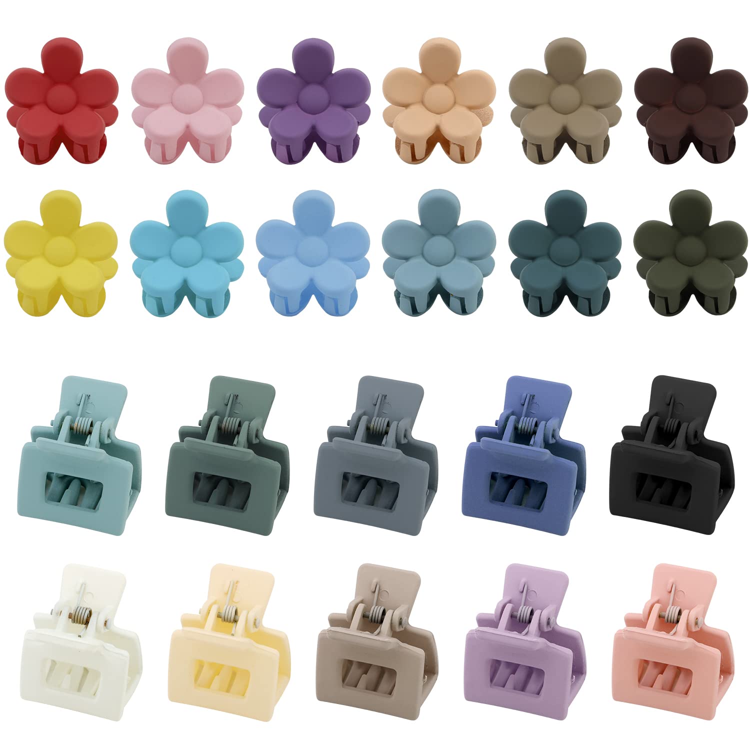 Pinces fleurs miniatures SuPoo pour cheveux, parfaites pour égayer les coiffures.