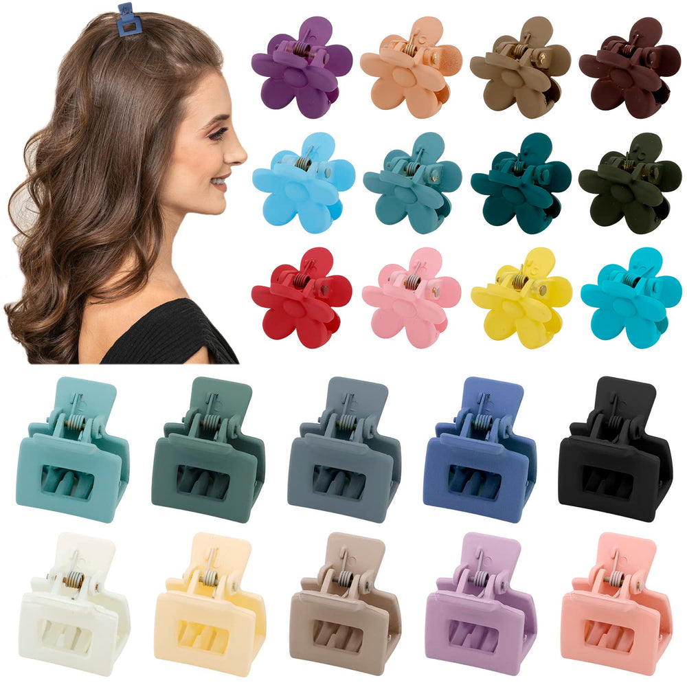 Pinces fleurs miniatures SuPoo pour coiffures rapides et colorées.