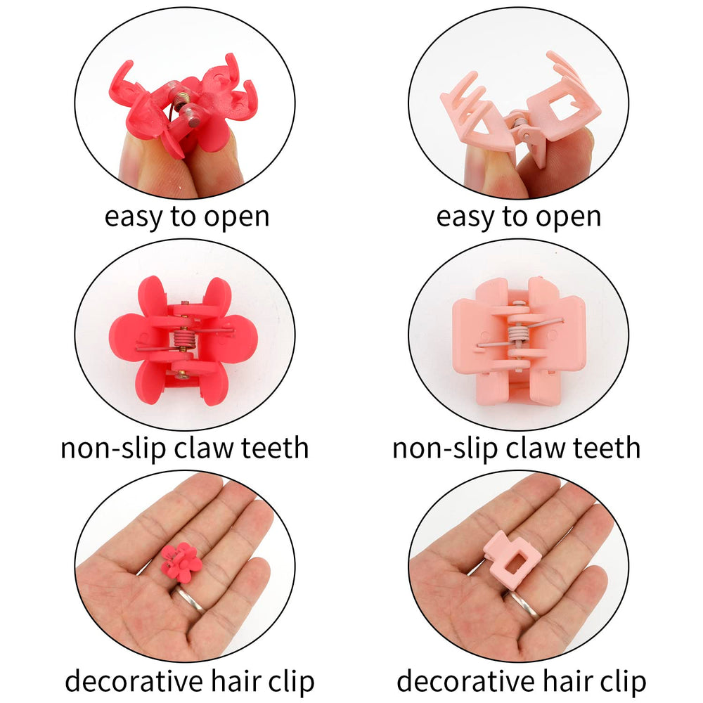 SuPoo pinces fleurs miniatures, finition mate douce pour un look discret.