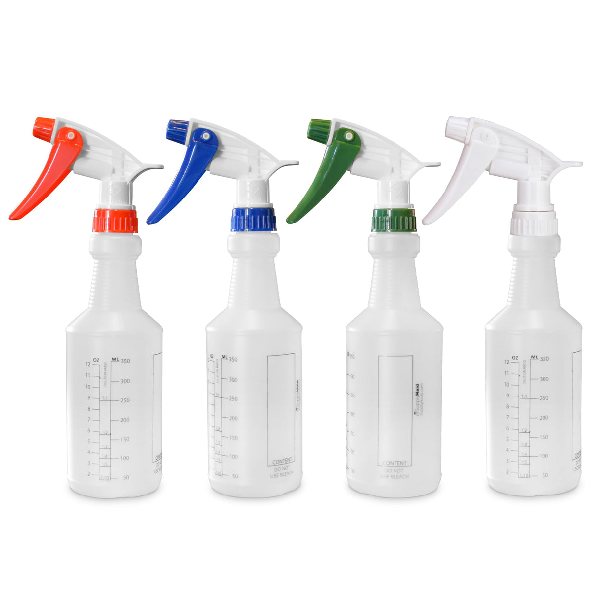 Bouteille Spray SupplyMaid 16 onces avec mesures lisibles pour dosages precis.