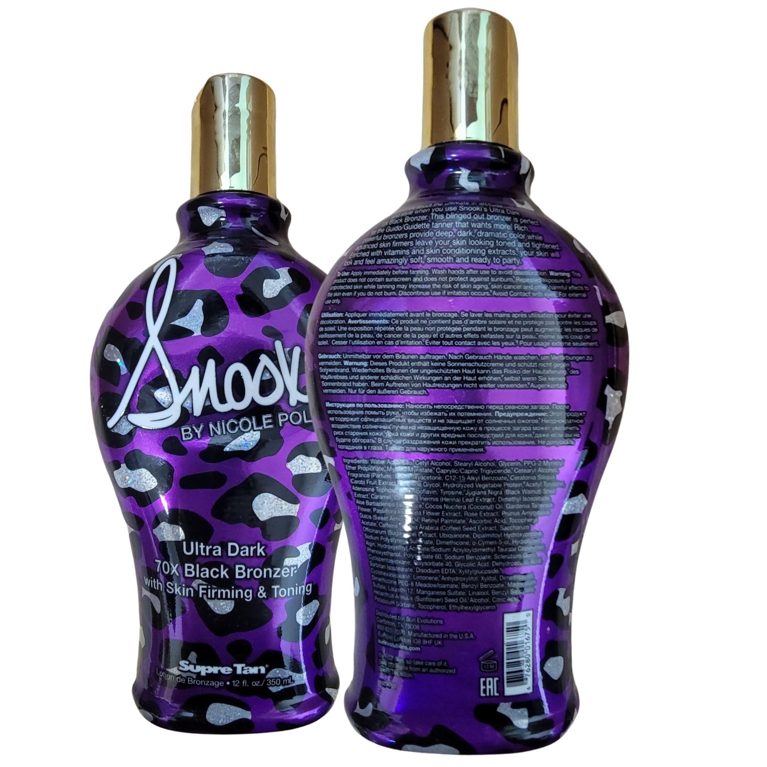 Texture crème de Supre Snooki Ultra Dark 70x pour une application douce.