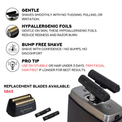 Voyage facile avec étui et rangement compact du kit Supreme Trimmer.