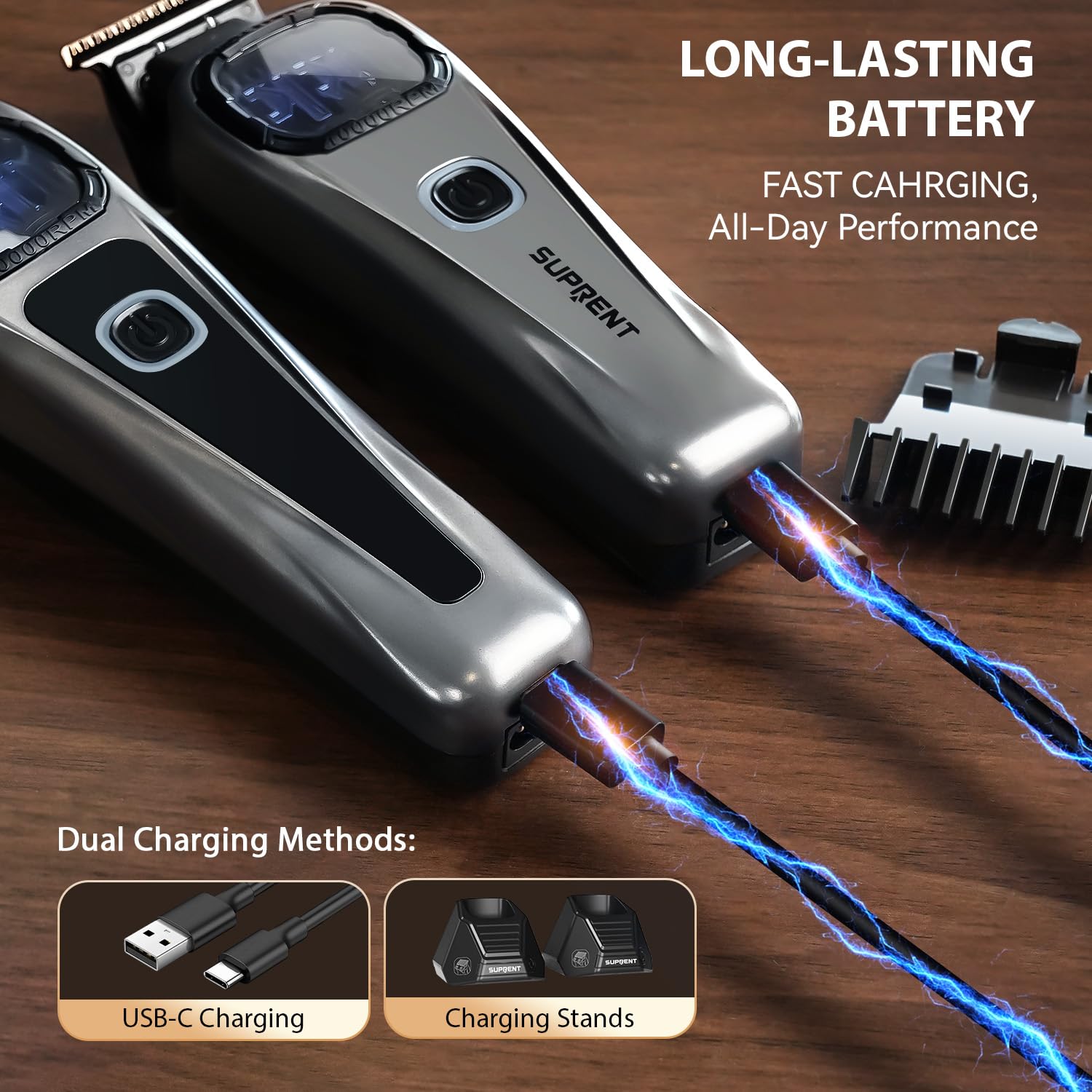 Batterie 2500 mAh offrant plusieurs coupes par charge avec SUPRENT.