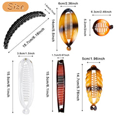 Pinces-banane-interlock-flexibles Suptizizkz adaptées aux cheveux épais et longs.