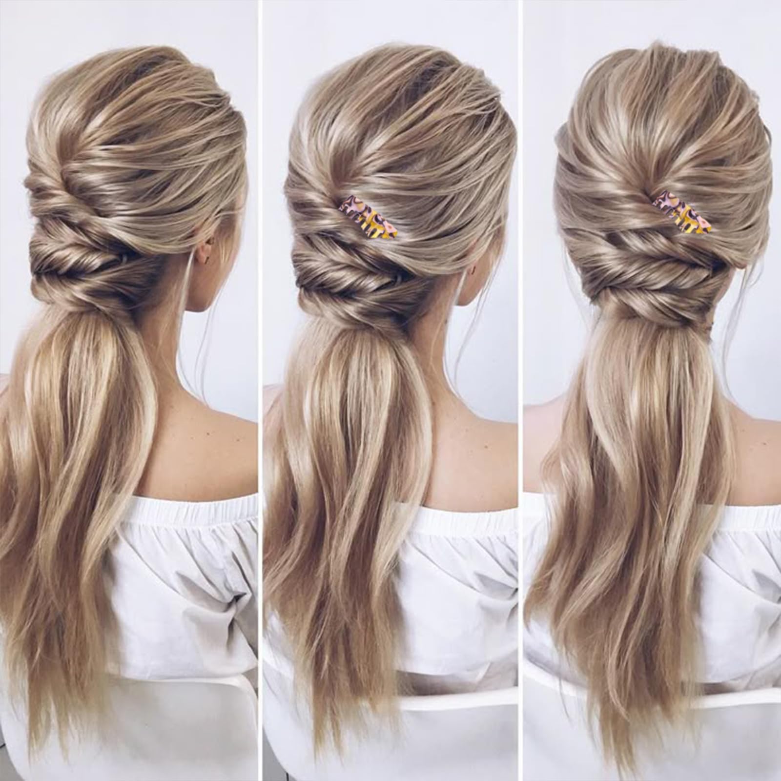 Suptizizkz pinces noires brillantes, idéal pour look quotidien et occasions.