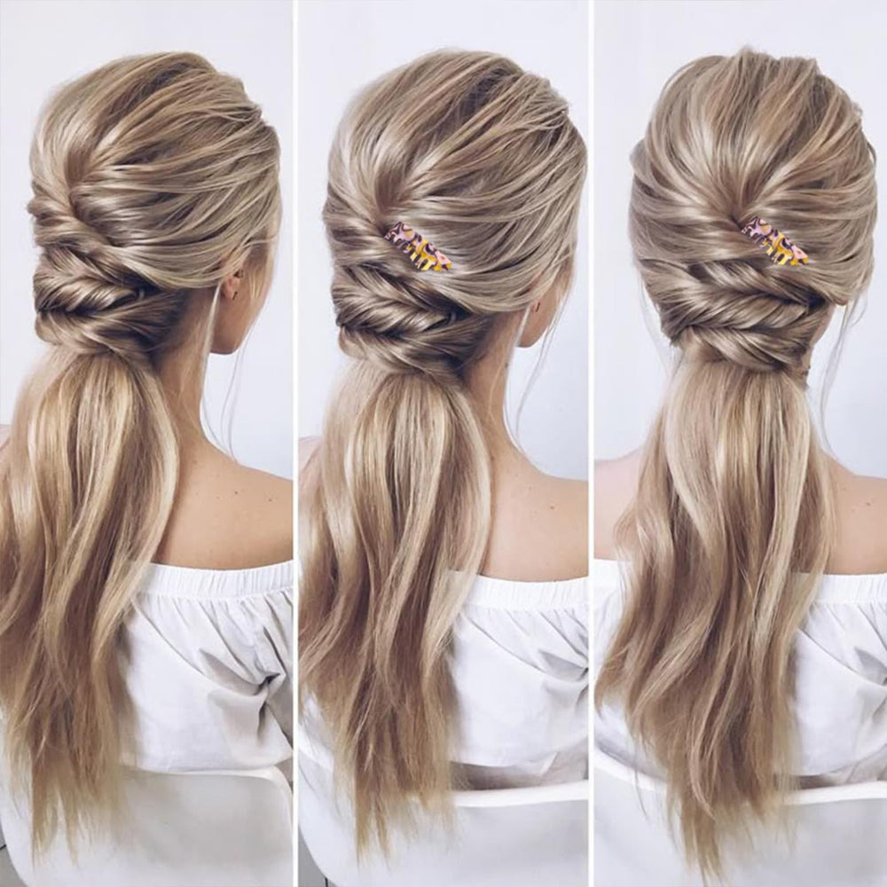Suptizizkz pinces noires brillantes, idéal pour look quotidien et occasions.