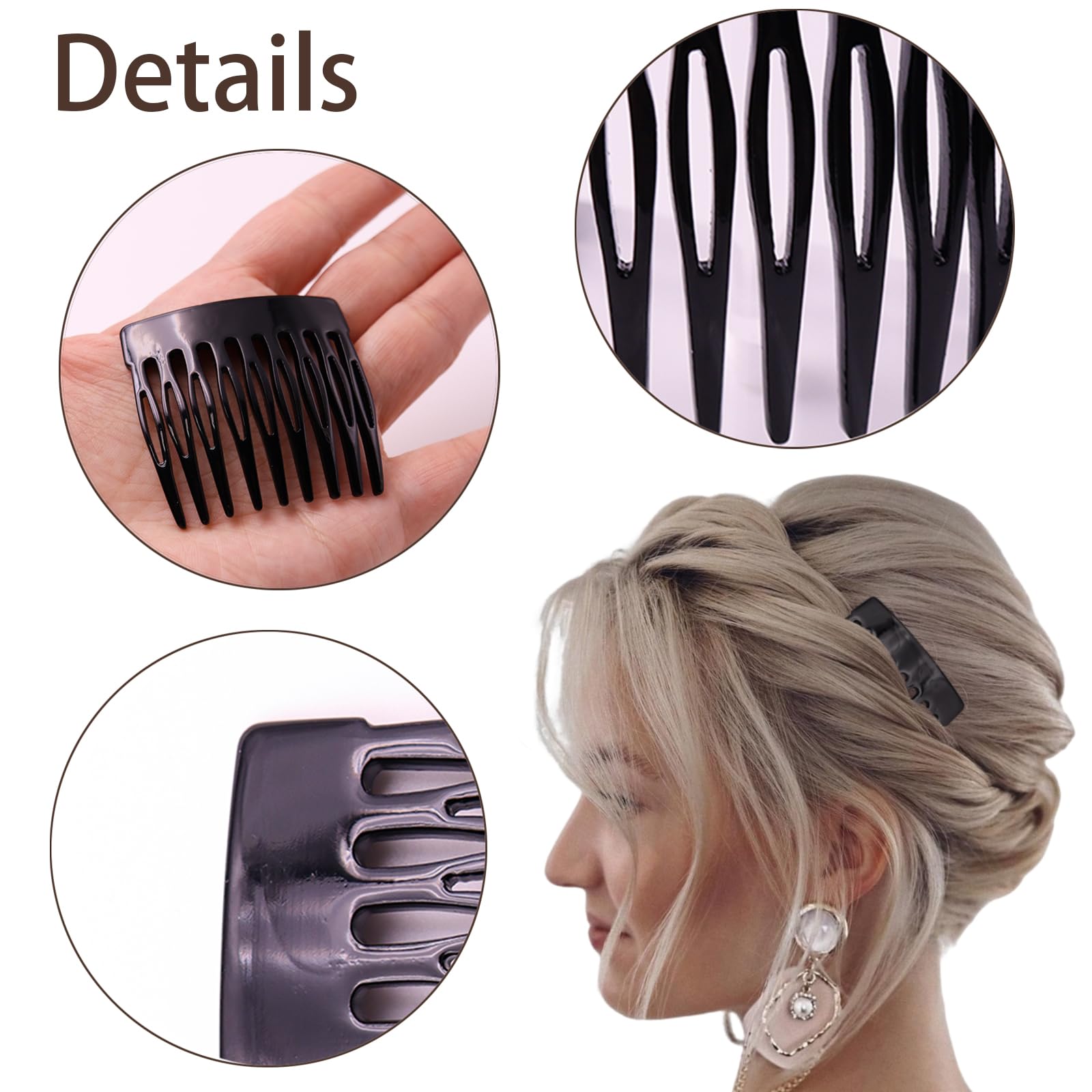 Suptizizkz pinces françaises latérales tortue, garantissent chignon durable et élégant.