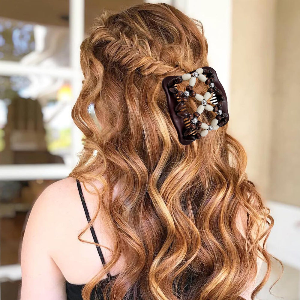 Pinces-cheveux extensibles quotidiennes Suptizizkz, idéal pour cheveux épais et bouclés.