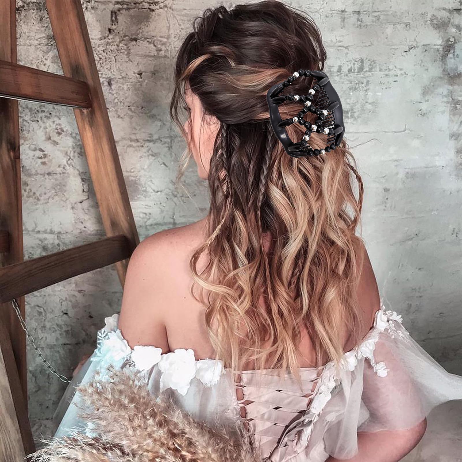 Pinces pour fabrique-chignon Suptizizkz, pratique pour des coiffures sans effort.