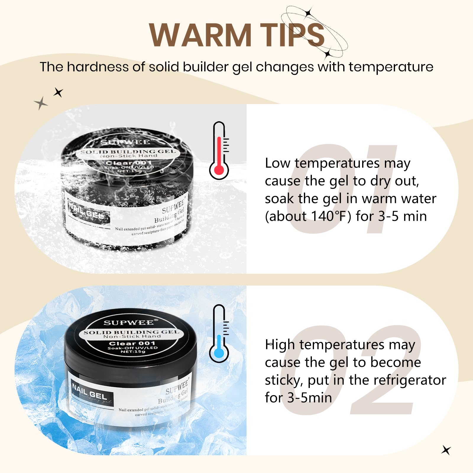 SUPWEE accessoires ongles, ensemble pratique pour manucure à domicile.