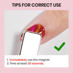 SUPWEE vernis magnétique avec aimant, motifs œil de chat variés.
