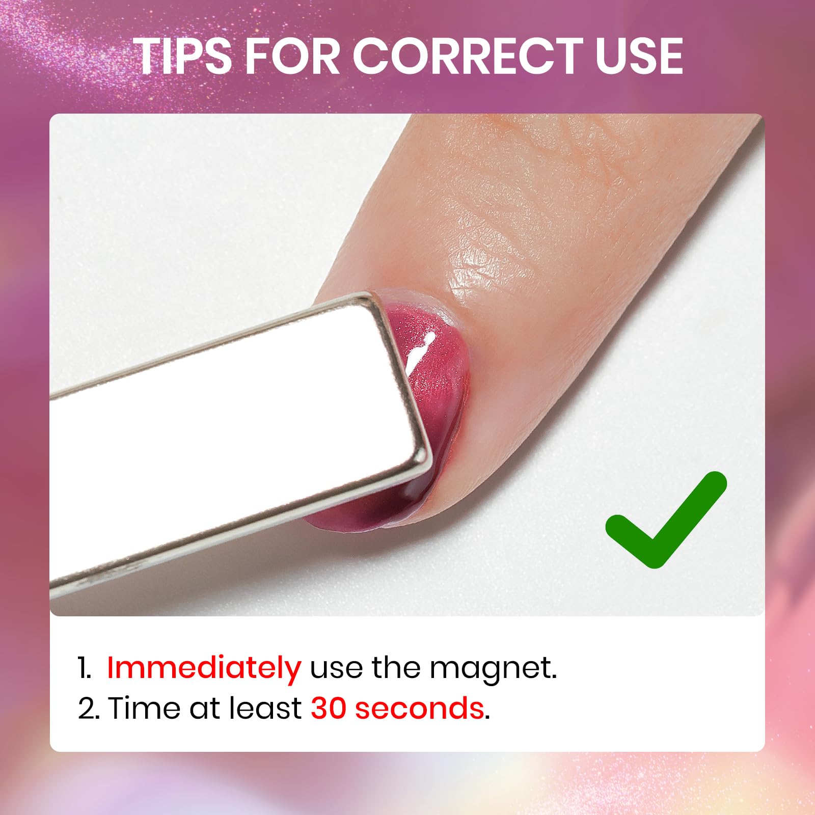 SUPWEE Vernis œil-de-chat: aimant et brosse inclus pour motifs variés.
