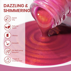 SUPWEE Vernis œil-de-chat: couleur violette scintillante pour un look sophistiqué.