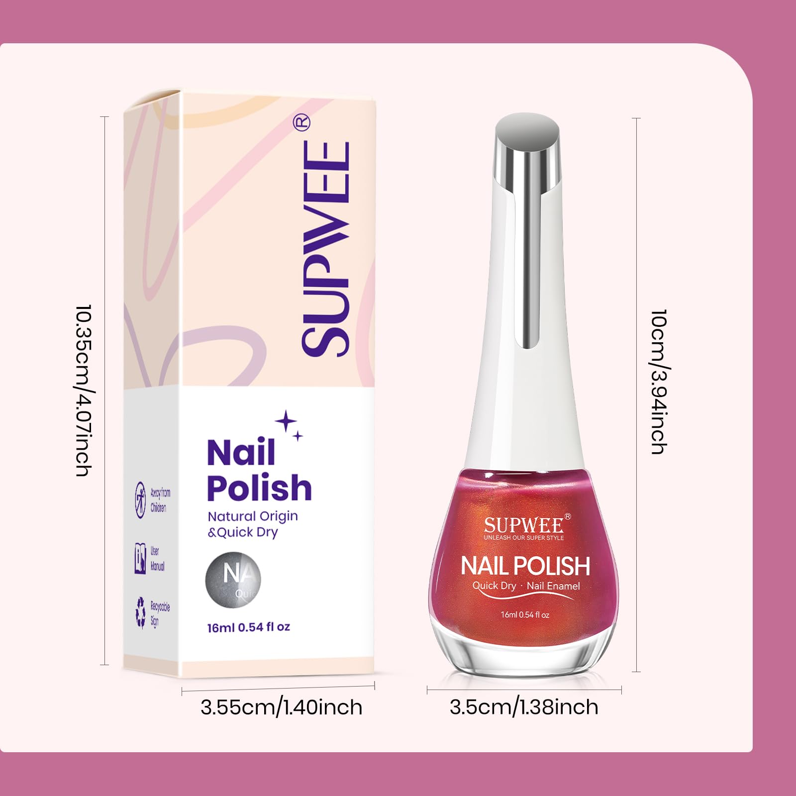 SUPWEE Vernis œil-de-chat: rituel beauté rapide pour ongles impeccables.