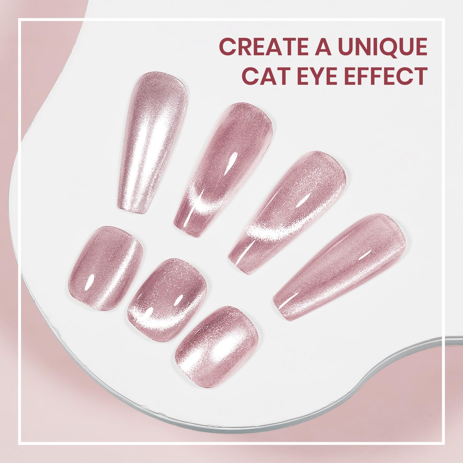 Échantillon SUPWEE œil-de-chat sur ongle montrant l’opacité en une couche
