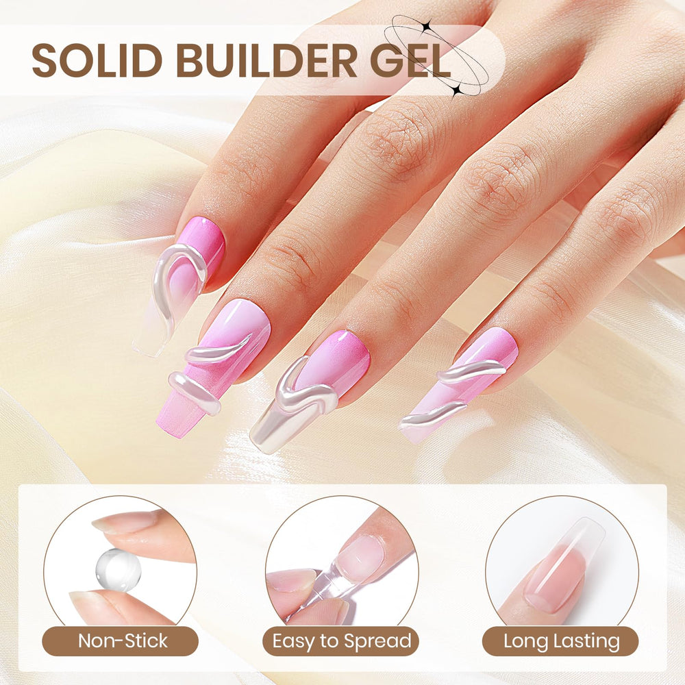 SUPWEE extension ongles clair, extension discrète pour un aspect naturel.