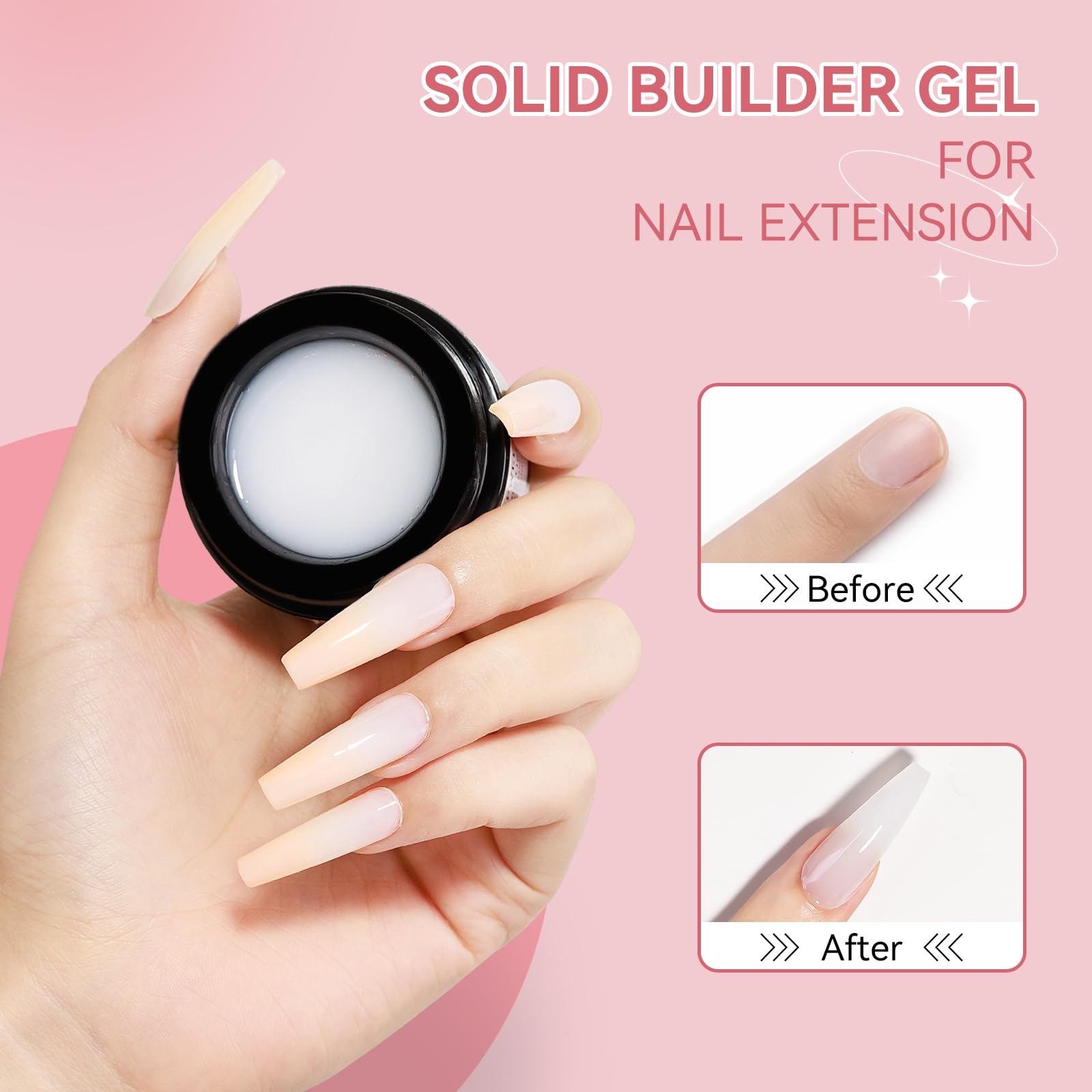 SUPWEE gel art ongles prolongement blanc pour une base neutre et durable