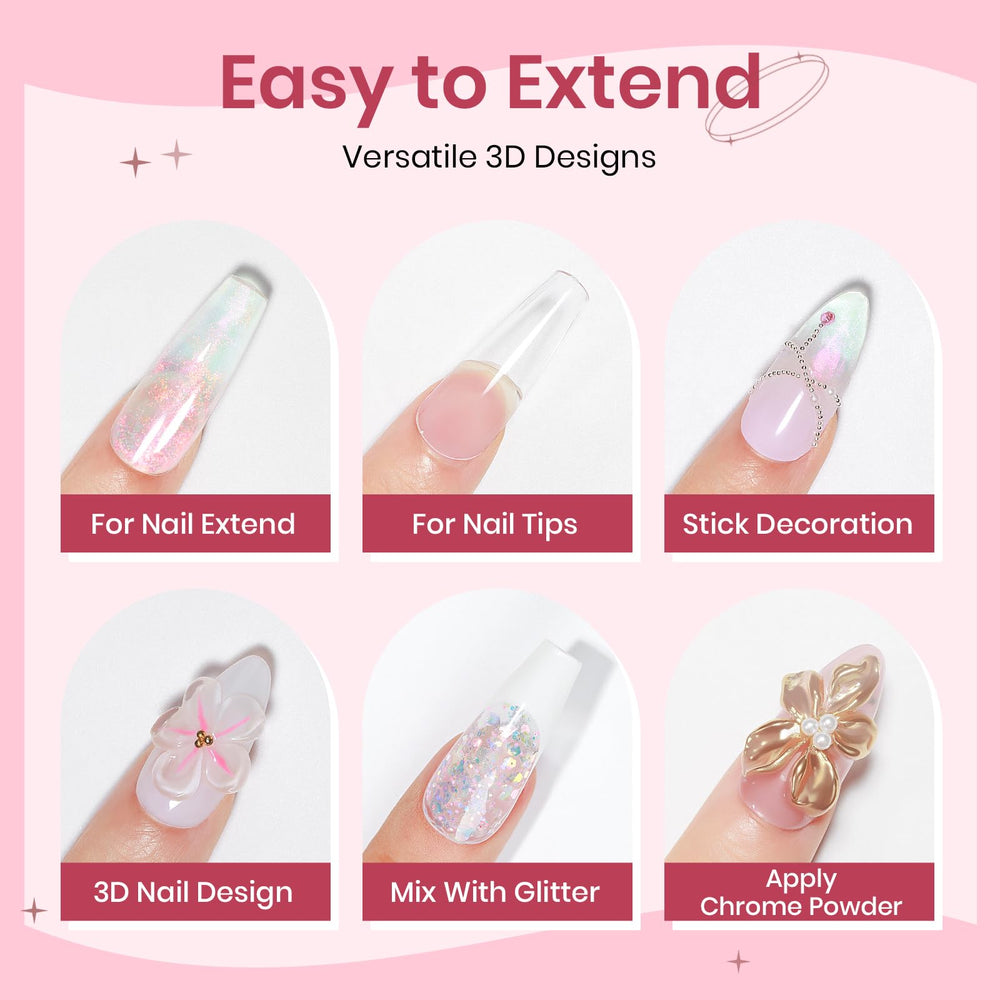 SUPWEE gel-construction solide rose-aurora offrant une extension durable