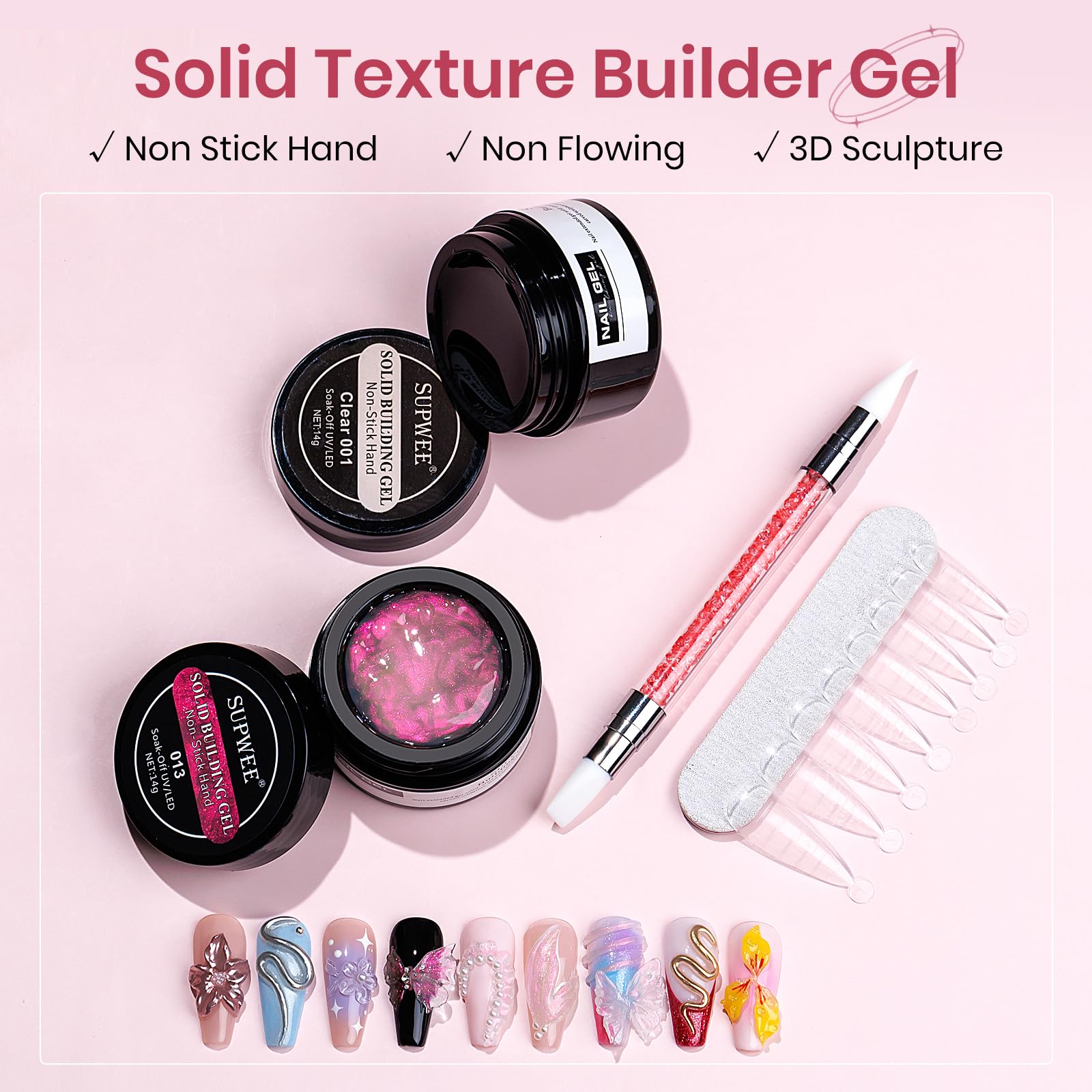 SUPWEE gel-extension clair-modelage 3D pour contours nets et précis