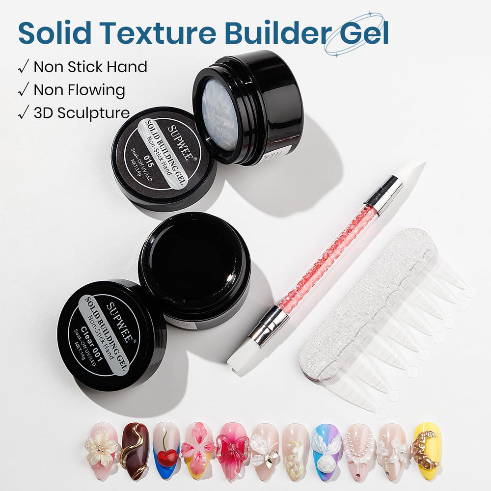 Gel d extension perle blanc SUPWEE pour une finition élégante