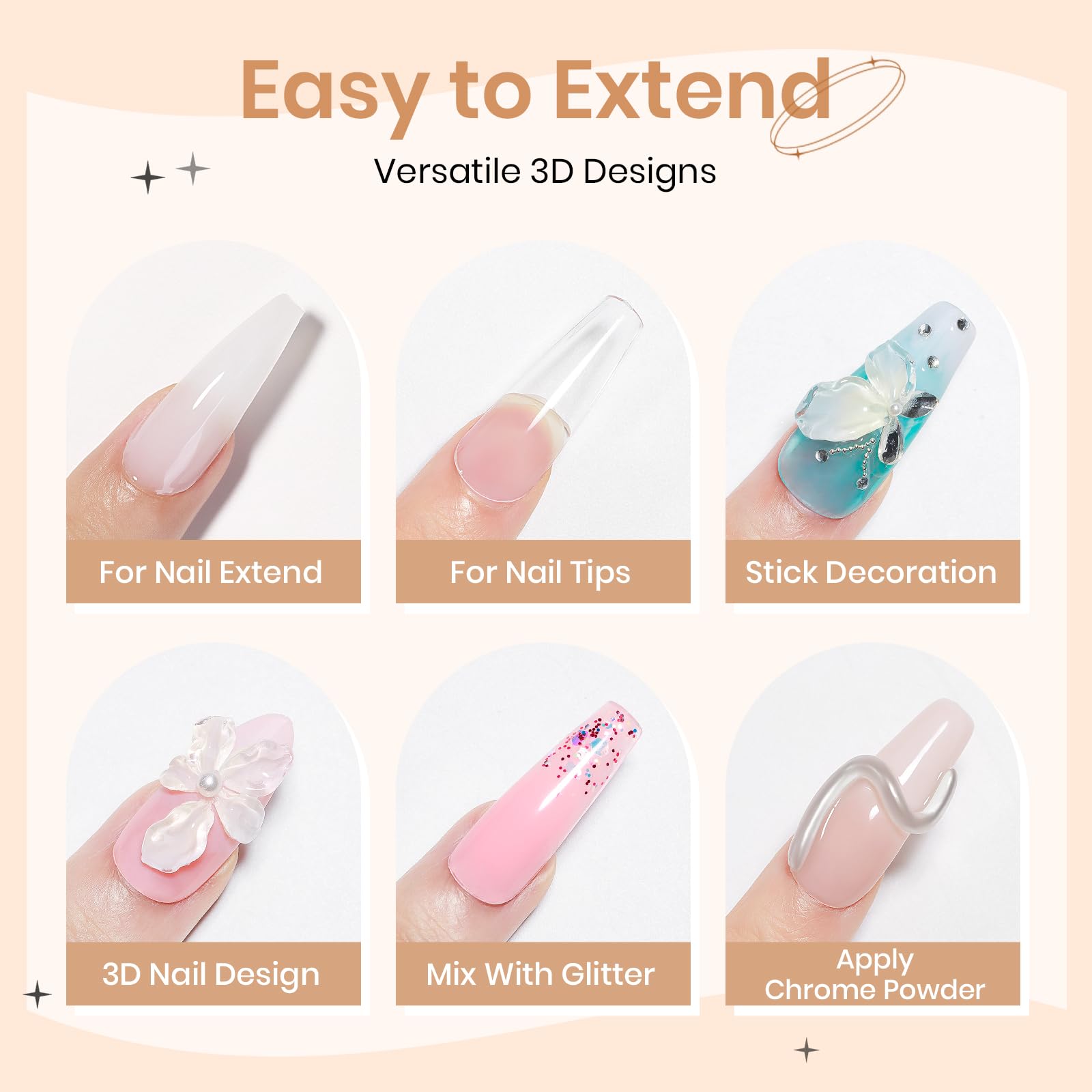 Gel d’extension SUPWEE rose pour une manucure durable et élégante.