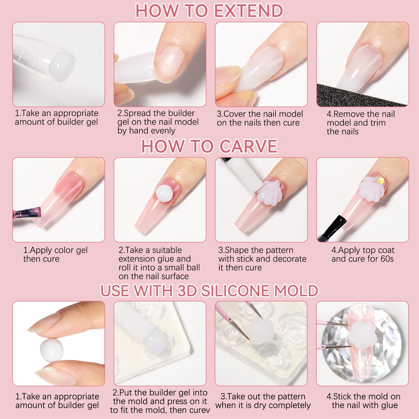 SUPWEE guide-decoration-ongles pour faciliter les designs variés
