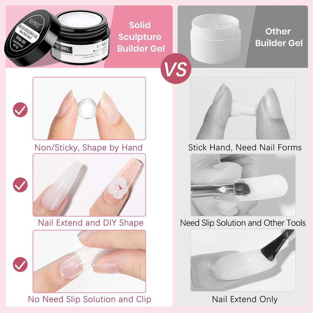 SUPWEE Kit accessoires ongles : outils complets pour décorations à domicile.