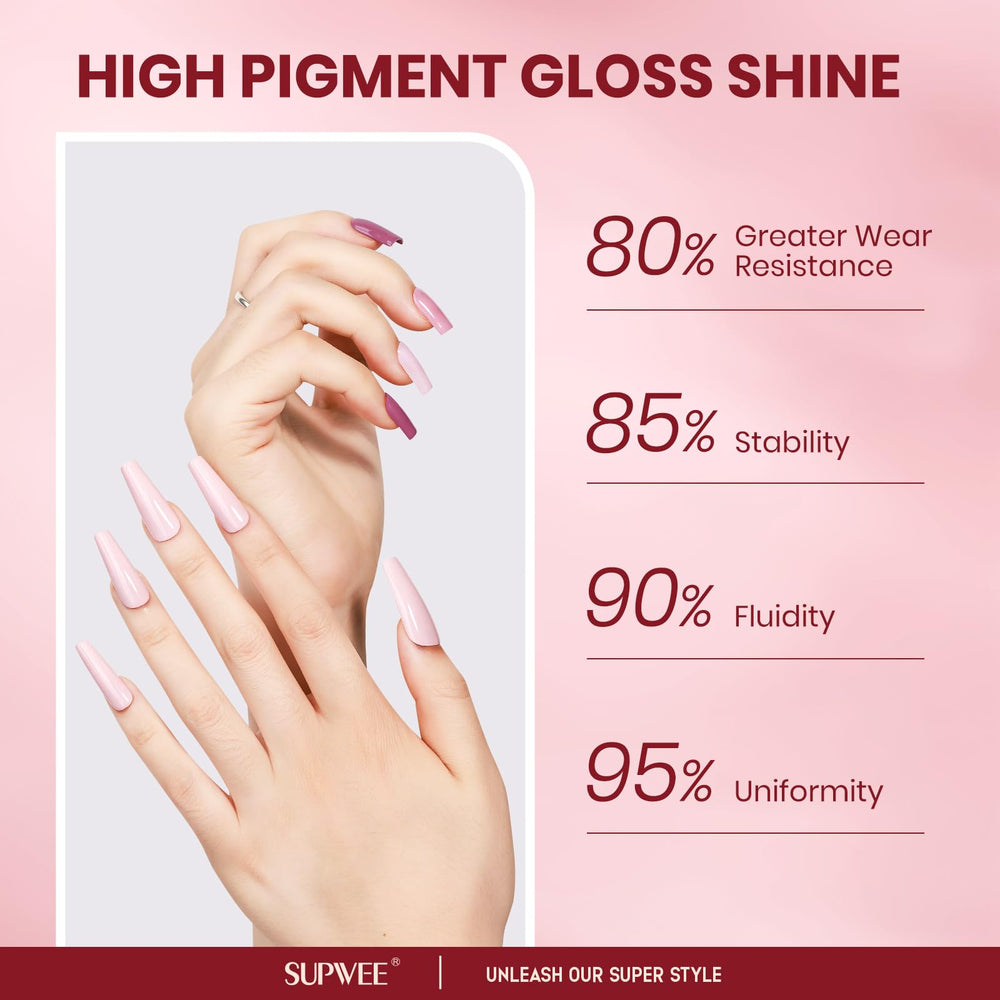 SUPWEE Nude : ongles nude avec brillance naturelle.