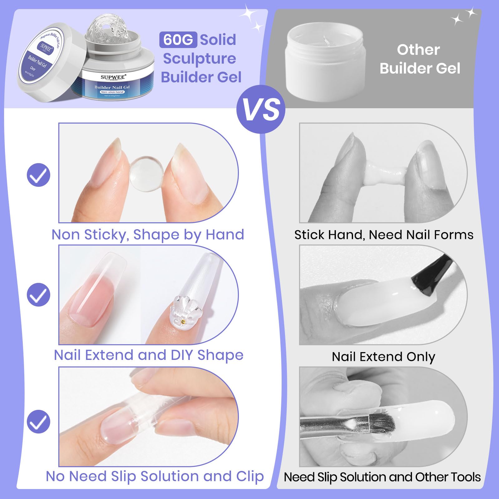 SUPWEE stylo silicone double-tête—application rapide sans bavure