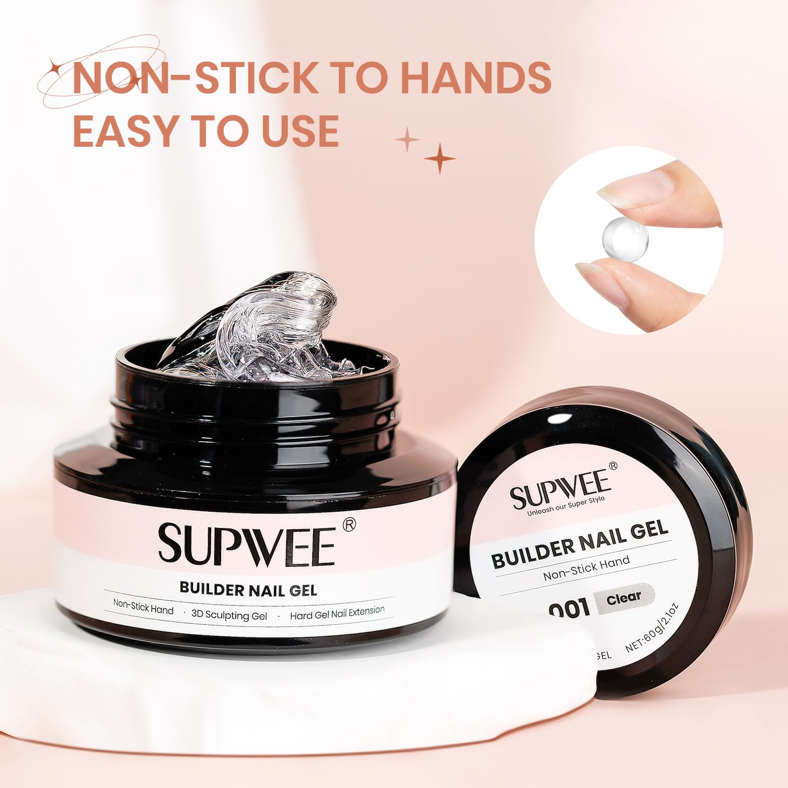 SUPWEE Stylo-silicone-ongles: outil précis pour motifs en relief.