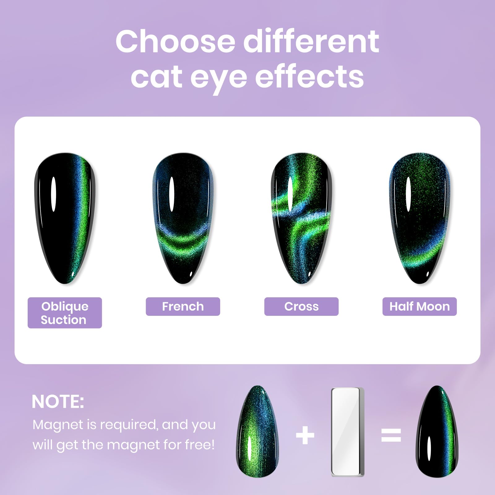 Palette de teintes œil de chat SUPWEE pour varier les looks